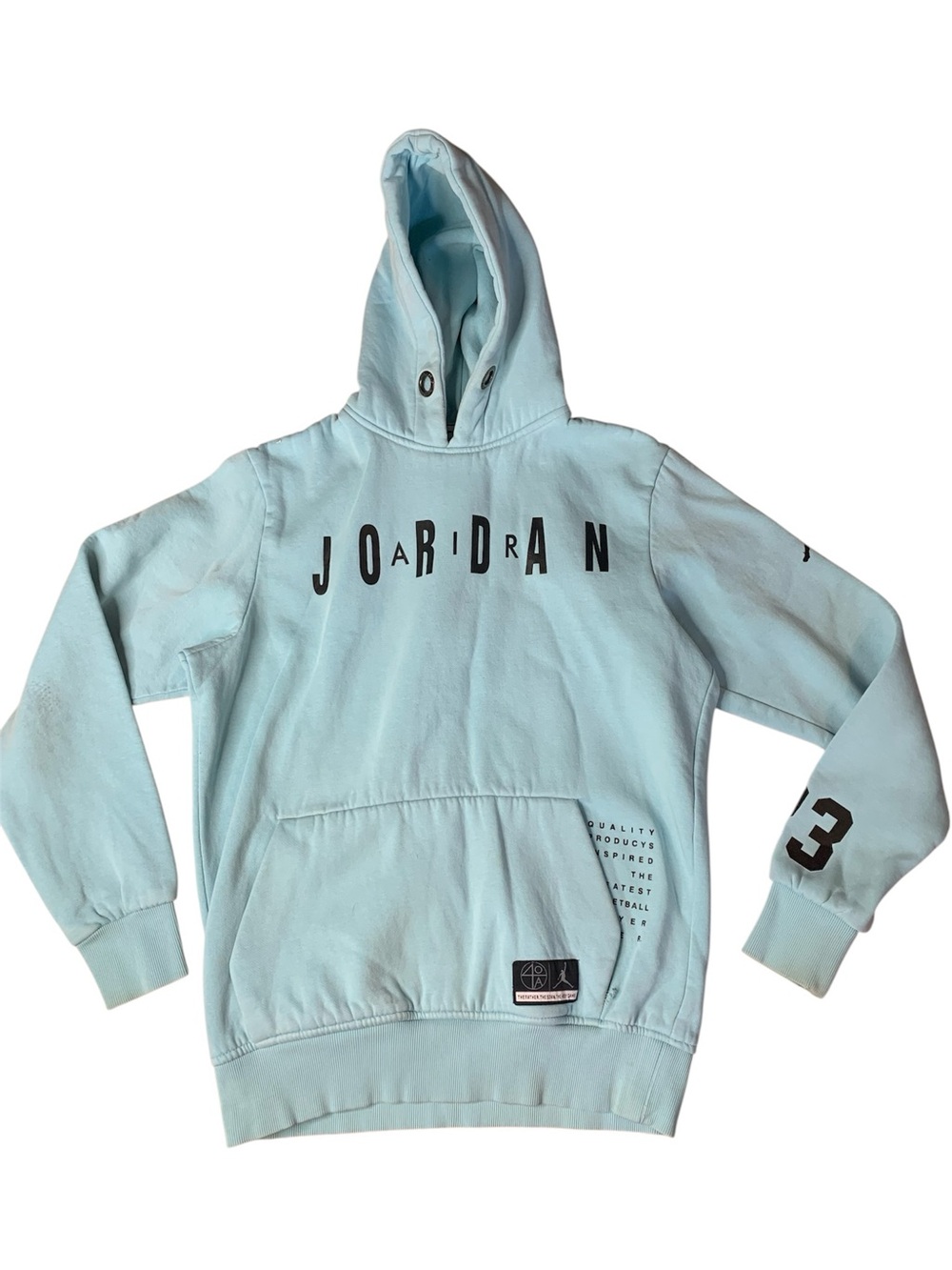 Nike Air Jordan Official Reissue 89 Pastel Blue Hoodie XL "The Holy Game"